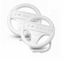 Beastron Mario Kart Racing Wheel for Nintendo Wii (2pcs Bundle, White)