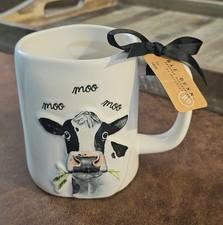 NEW Rae Dunn Cow Moo Mug / Coffee Cup