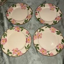 (4) Vintage Franciscan DESERT ROSE 10 5/8 Inch Dinner Plates Lot USA Pink Flower