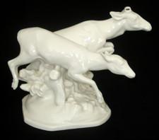 VTG KARL ENS Porcelain Two Bull Elk Group Sculpture Figurine 7.5” x 10” Germany