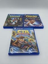 Crash Bandicoot N Sane Trilogy + 4 It’s About Time + Nitro Fueled PS4 3 Game Lot