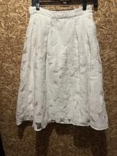Alya  Women’s White Lace Cut Out A Line Skirt Size M