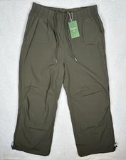 NWT Halara High Waisted Casual Windbreaker Jogger Pants Olive Green Size Medium