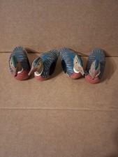 4 pc. Wooden Mallard Duck Napkin Rings, Hand Painted, Water Fowl Bird Unique #24