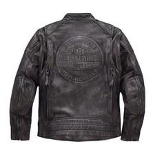 Harley Davidson Men's Dauntless Convertible 2 in 1 Genuine Cow Leather Jacket