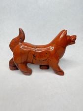 4.5” Red Jasper Carved Dog/Wolf Carved Natural Crystal Animal Decoration