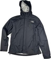 The North Face HyVent 2.5L Rain Jacket Mens Medium Black Hooded Waterproof Shell