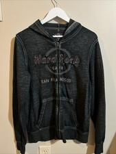 Men’s Small Hard Rock Cafe Hoodie Black Hooded Sweatshirt,