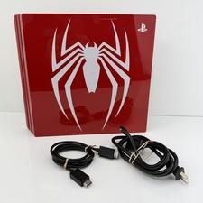 Sony PlayStation 4 Pro CUH-7115B Spider-Man Limited Edition Console Red W Cables