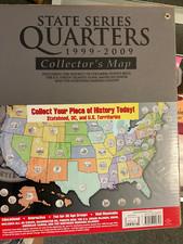 H.E. Harris USA State Series Quarters Coin Collectors Map New SEALED 5 Available