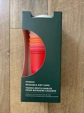 NEW Starbucks 2019 Winter Christmas Reusable Hot Cups 6 Pack Lids Red Pink