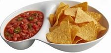 chip and dip bowl Chip and Dip Serving Set Melamine Tray Divided Platters (Wh...