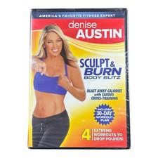 Denise Austin: Sculpt  Burn Body Blitz (DVD) 4 workout Cross Training NEW Sealed