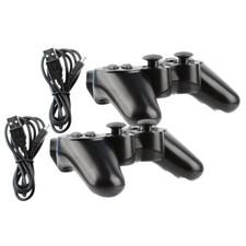 2x Black Wireless Bluetooth Video Game Controller Pad For Sony PS3 Playstation 3