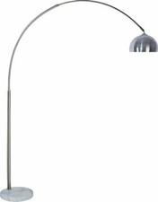 Tall Steel Adjustable Arch Arching Floor Lamp with Marble Base Metal Shade 81''H