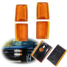 For 1988-1993 Chevy Truck Pickup C/K 1500 Amber Front Side Marker Light Set of 4