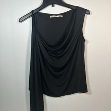 Leon Max Limited Edition Black Silk Cotton Blend Sleeveless Midi Dress XS