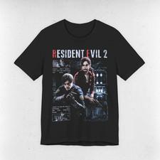 Resident Evil 2 Video Game Graphic T-Shirt Unisex Gamer Tee S-5XL