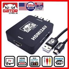 HDMI to RCA AV HD Converter Adapter Composite Cable CVBS 3-RCA Audio Video 1080P