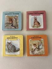 Lot of 4 Vintage Chatham River Press Mini Board Books 1985 Peter Rabbit