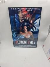 resident evil 3 retro poster jill nemesis playstation retro 11x17 framed Glass