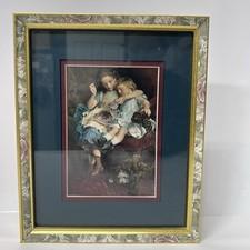 Cross Stitch by E. Knaus Framed Art Print 11x9 Collectible Picture Wall Decor