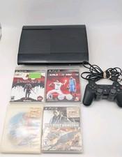 Sony PlayStation 3 Super Slim 500GB Console Bundle Black 4 Games Lot Tested
