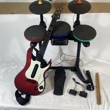 PS3 Guitar Band Hero Bundle Drum Kit Guitar USB Microphone & USB Dongles!
