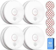 4 x NEW Siterwell 9V Battery Smoke Detector Magnetic Fastening Kit Photoelectric