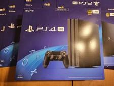 Playstation PS4 Pro 1 TB Jet Black Console Gamestop FOR DISPLAY ONLY BOX