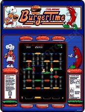 Burgertime Arcade 9" x 12" Metal Sign