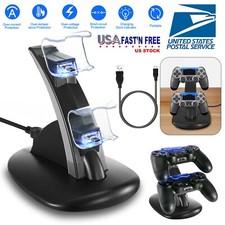 Dual USB Charger LED Station Dock Fast Charging Stand For Sony PS4 Controller