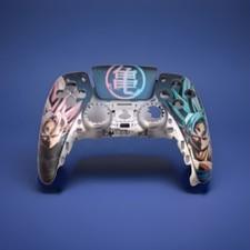 DragonballZ Goku Blue Pink Custom Replacement Faceplate Shell for PS5 Controller