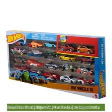 Hot Wheels Set of 20 Toy Sports & Race Cars in 164 Scale, Collectible Vehicles