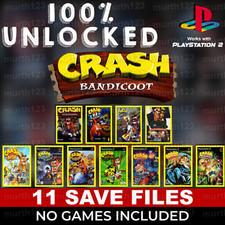 Crash Bandicoot | PSX PS1 PS2 MEMORY CARD SAVES | 100% Unlocked Cortex Warped