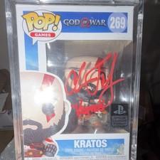 Funko Pop! God of War Kratos #269 Autographed PSA AO50753 PlayStation Exclusive