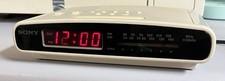 VTG Sony Dream Machine ICF-C420 Digital Alarm Clock 80s 90s  White Beige Works