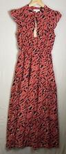 Anthropologie THML Red Print Smocked Waist Tiered Maxi Dress Women’s XS Boho