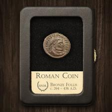 RARE Roman Empire Coin Bronze Follis - C. 3-4 C.E.  HIGH GRADE - W. Display Case