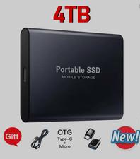 4TB Portable External Hard Drive – 2TB SSD USB 3.1 Storage for Windows/Mac