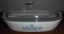 VTG Blue Cornflower CORNING WARE 10 Inch Skillet Casserole Dish w/Lid SeeDetails