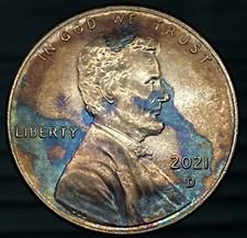 2021~D  1 CENT (Alien Abe) Craziest Planchet Contamination You’ll Ever See