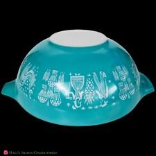 VINTAGE Turquoise PYREX Amish Butterprint 444 Cinderella 4Qt Mixing Nesting Bowl