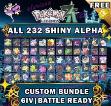 POKEMON LEGENDS ZA Z-A 6IV SHINY ALPHA MEGA ALL ANY 232 BUNDLE EV TRAINED