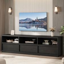 70in TV Stand for 85" TVs, Media Console with Storage Drawer & Open Shelves