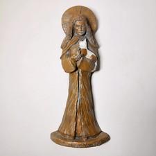 Julian of Norwich Patron of Cats Writers Wall Decor Handmade Statue