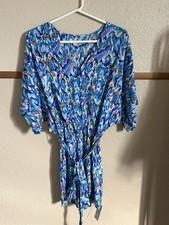 Cupshe Live Life On The Beach Flowy Romper Or Swim Cover Up Size Small NEW