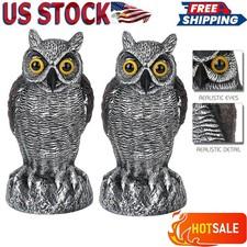 Fake Owl Decoy Scare Birds, Pigeon Deterrent Bird Scarer Reflective Outdoor Yard