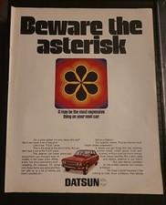 Datsun 240-Z Print Ad Advertisement 1971 10x13