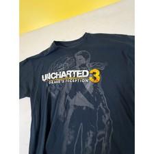 Uncharted 3 Drakes Deception Sony PlayStation Promo T-Shirt Black Mens XL 2011
